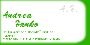 andrea hanko business card